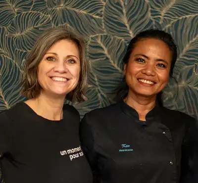 Peggy et Keo de l'institut de beauté Un moment pour soi à Cagnes